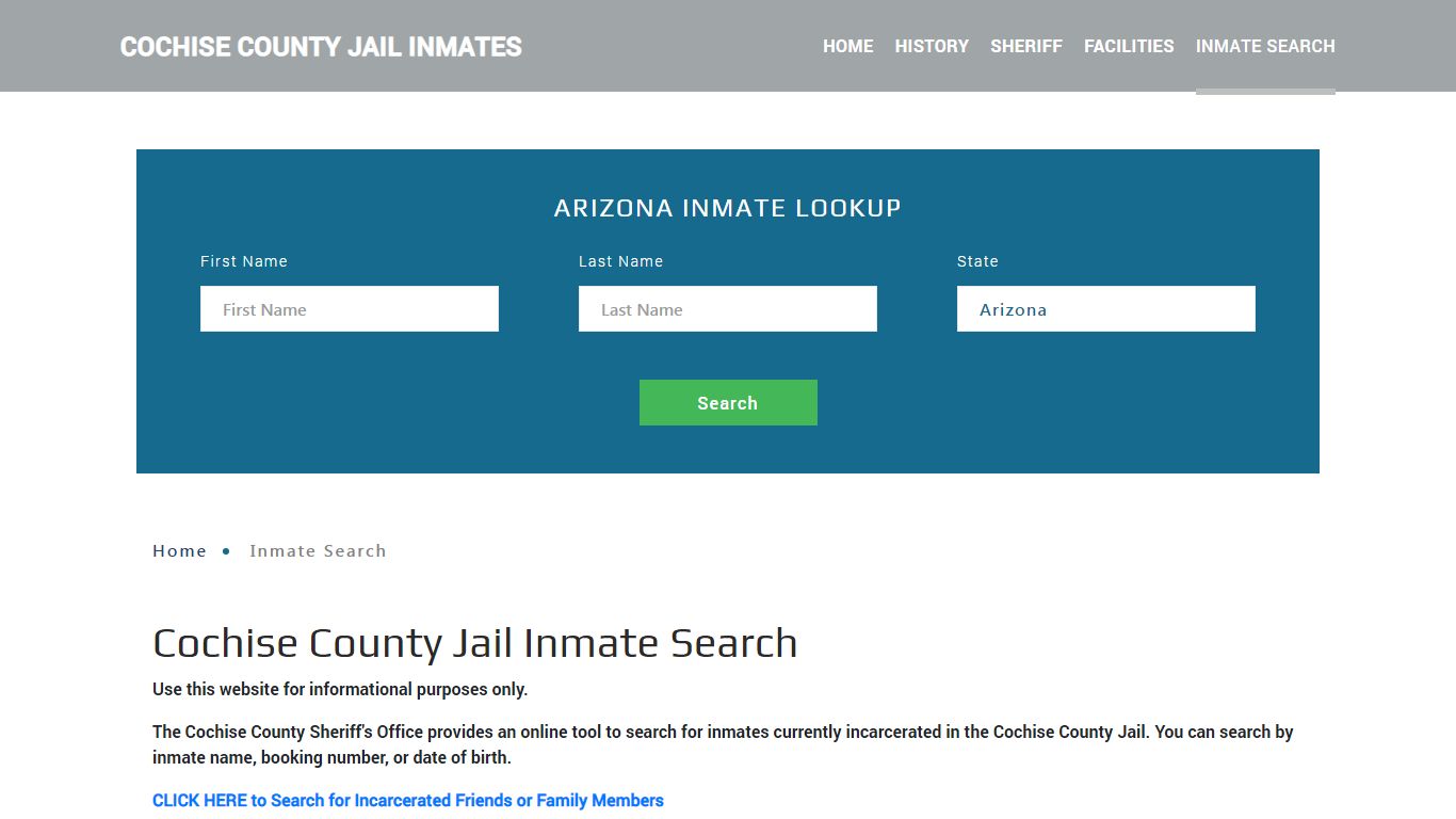 Cochise County, AZ Detainee Lookup